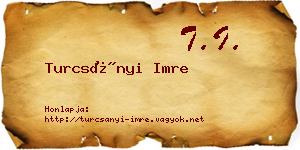 Turcsányi Imre névjegykártya